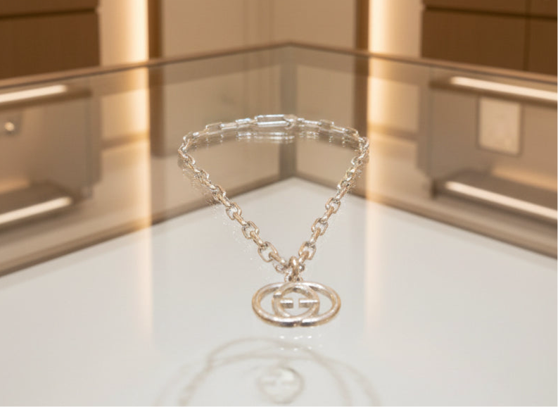 Gucci Interlocking GG Bracelet – SV925 Silver Chain – Ladies – 100% Authentic Previously Owned