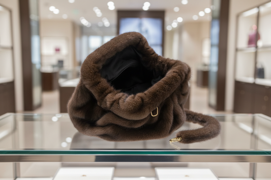 Plush Ruched Shoulder Bag | Soft Faux Fur Crossbody Clutch Bag