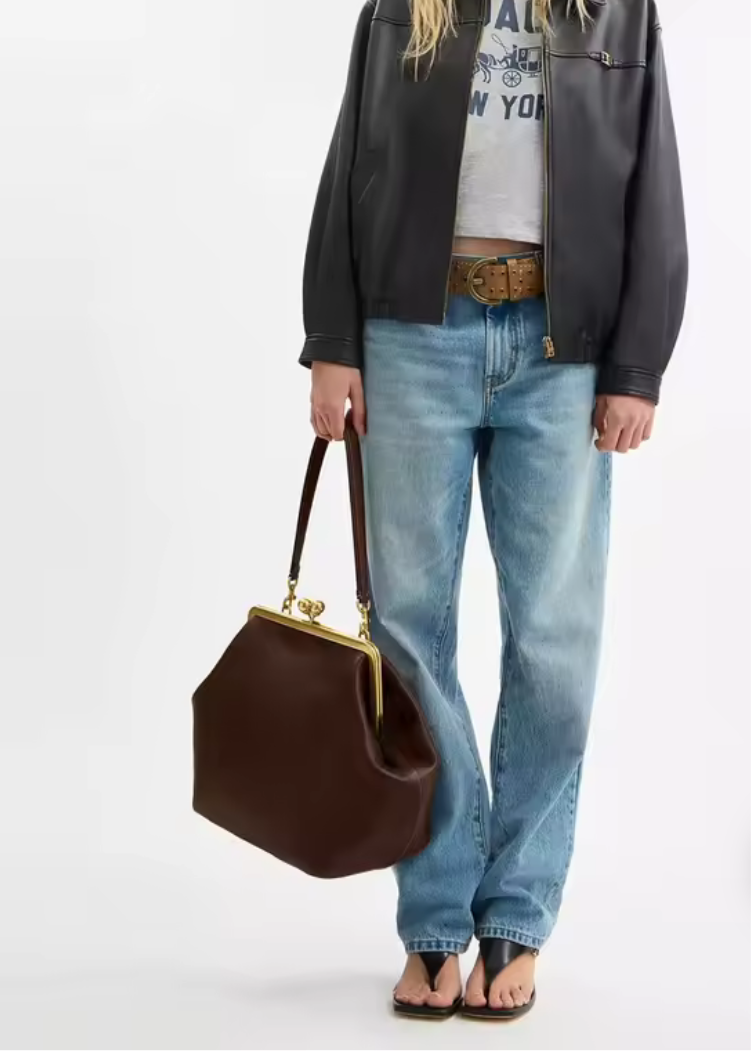 Clutch Bag Structured Frame with Top Handle X-Large