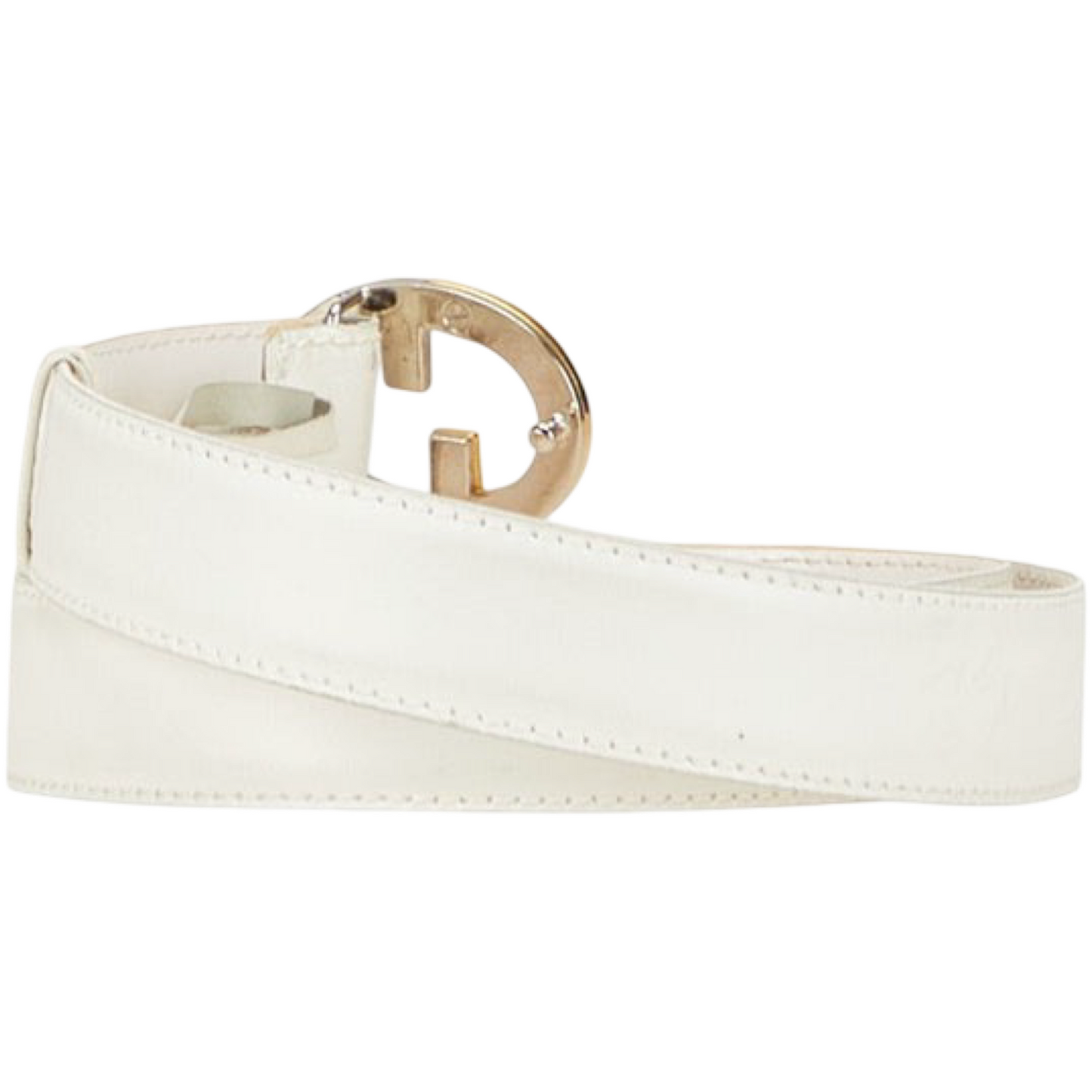 Gucci Leather Belt – White – unisex – 100% Authentic Previously Owned