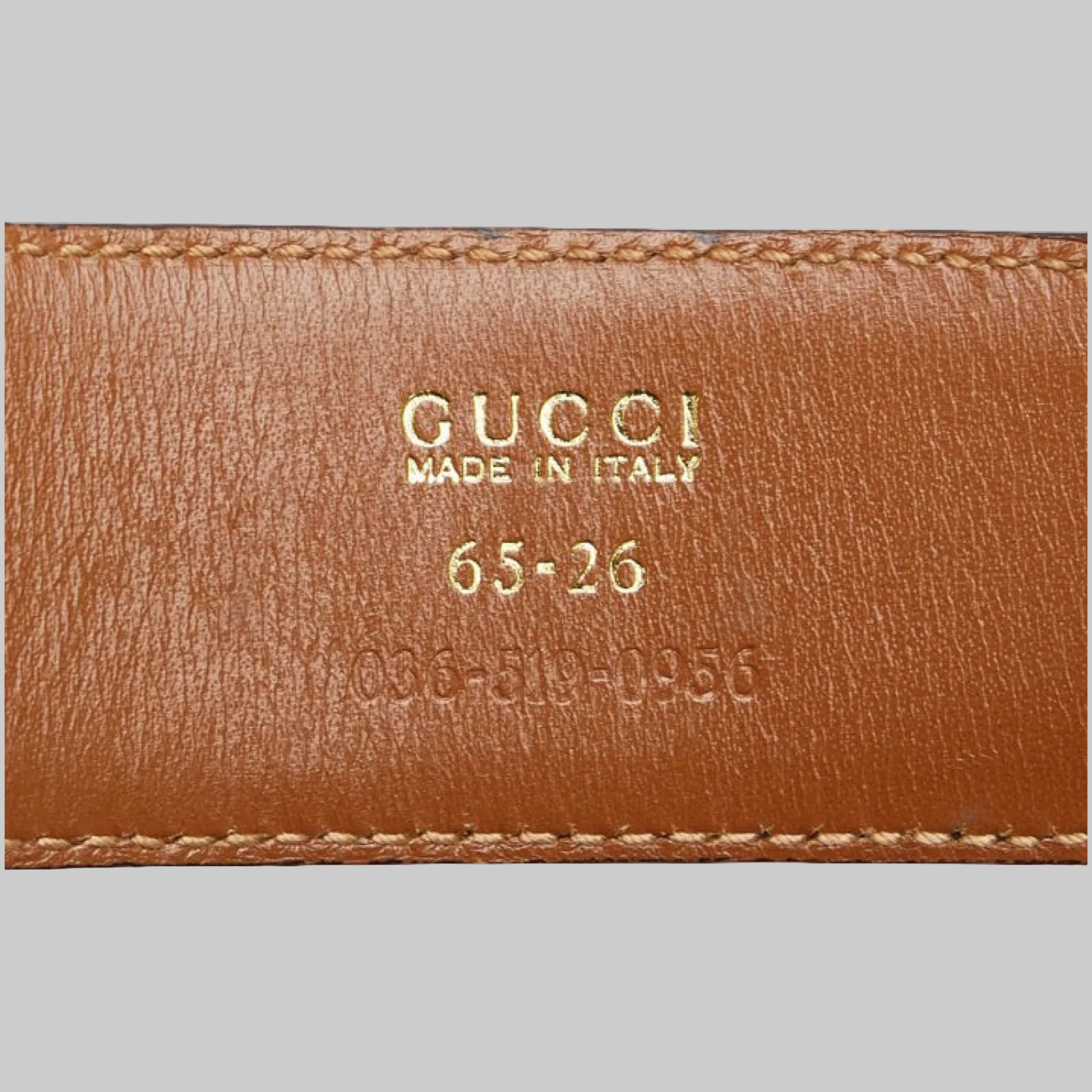 Gucci Black Leather Belt with Gold G Buckle – Ladies – Size 65 (26) Previously Owned Authentic