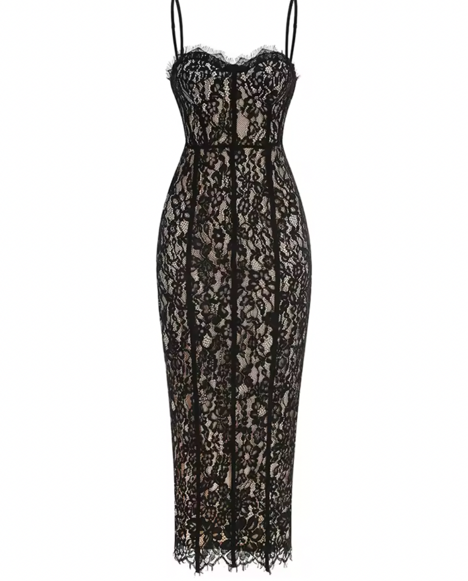 Lace Column Dress