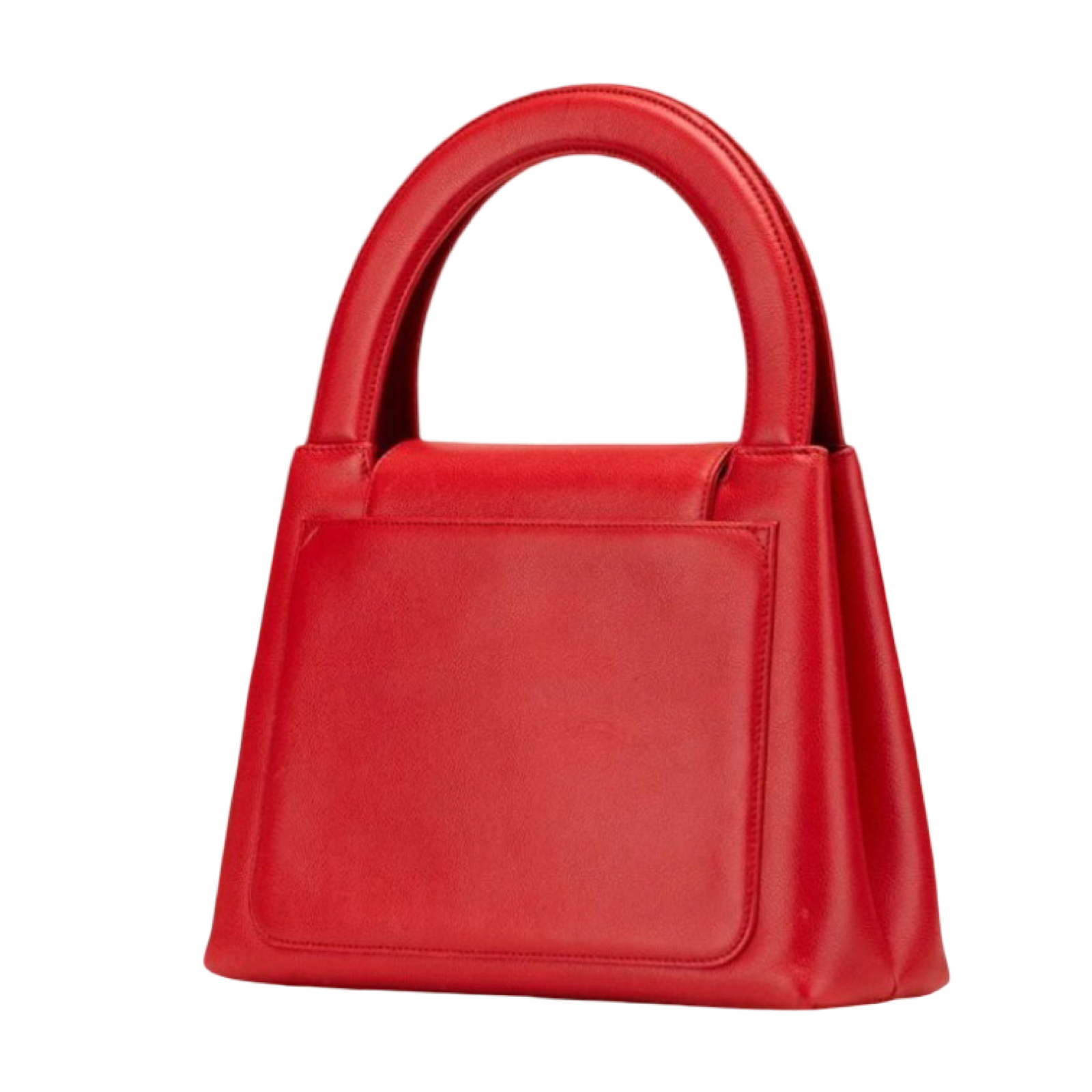 CHANEL Red Caviar Leather Coco Mark Top handle bag in red caviar leather Previously owned Authentic