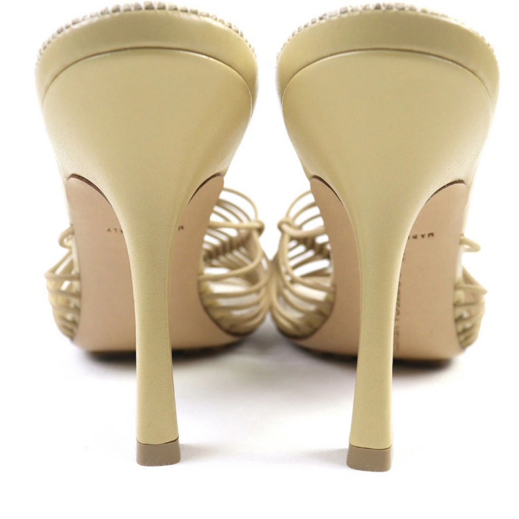 Bottega Veneta Cindy Stretch Sandals Cane Sugar Beige unused Authentic Previously Owned