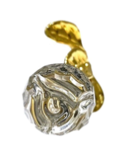 Swarovski Crystal Rose Brooch – Gold-Plated Vintage-Inspired Floral Pin – 100% Authentic Previously Owned