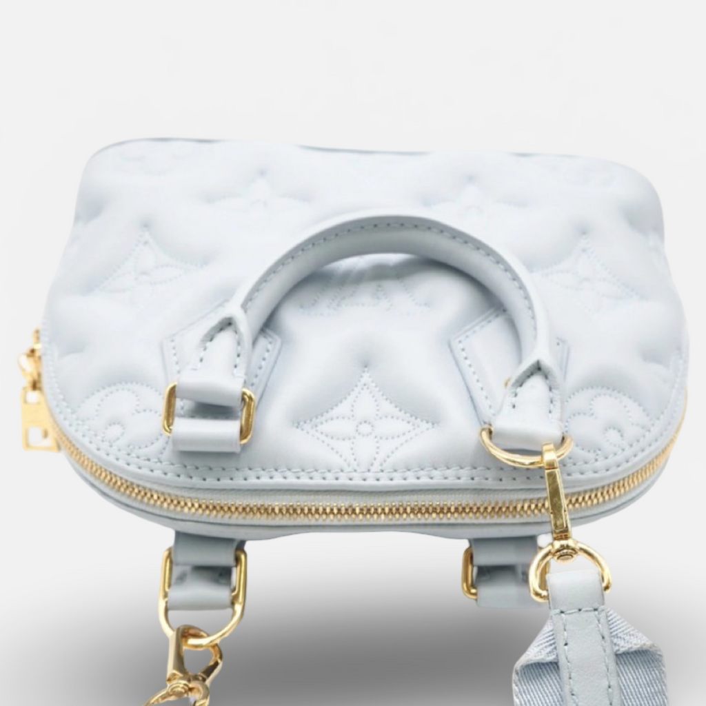 Louis Vuitton Alma Soft BB Bubblegram Blue Glacier Lambskin – Excellent Condition -previously owned Authentic