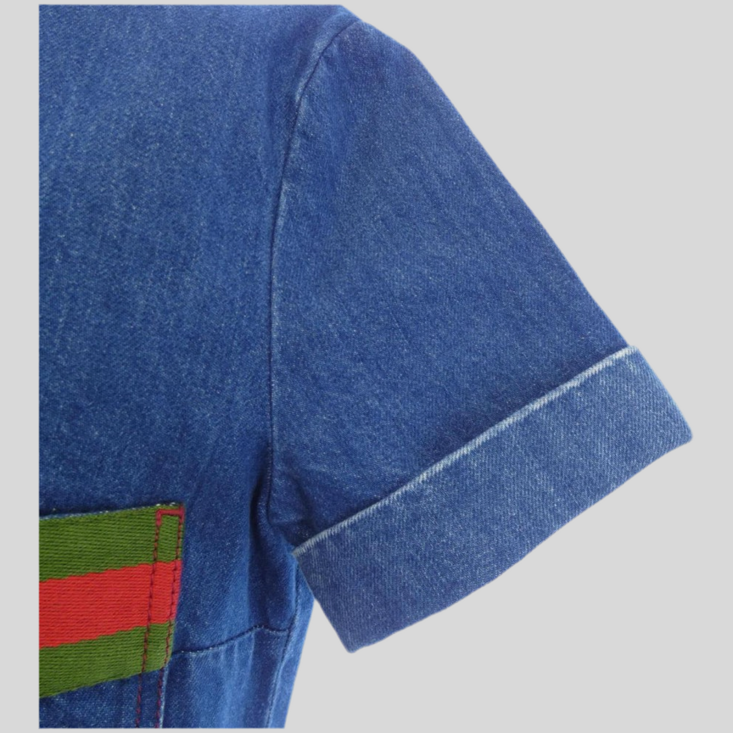 Gucci Pre-Owned Denim Dress – IT 38 (US 2–4), Structured Shift Silhouette, Petite Fit