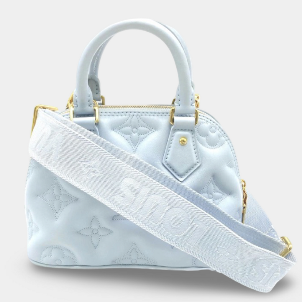 Louis Vuitton Alma Soft BB Bubblegram Blue Glacier Lambskin – Excellent Condition -previously owned Authentic
