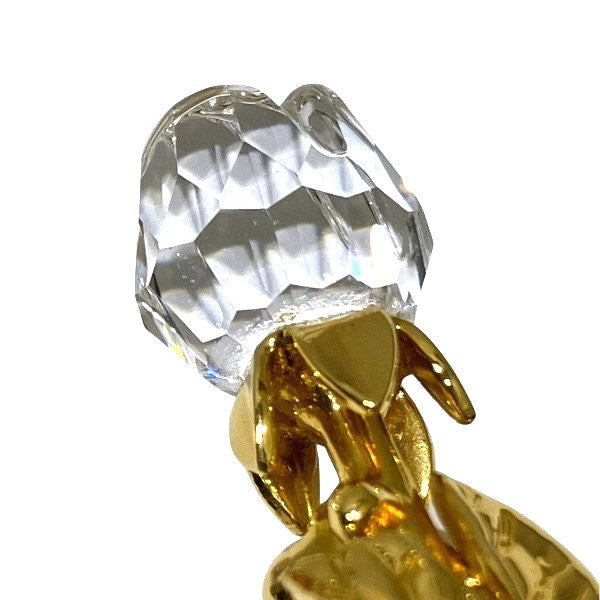 Swarovski Crystal Rose Brooch – Gold-Plated Vintage-Inspired Floral Pin – 100% Authentic Previously Owned