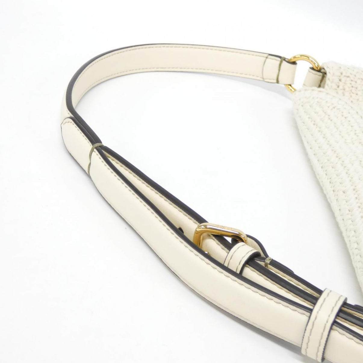 Fendi Croissant Small Canvas Shoulder Bag Previously Owned Authentic