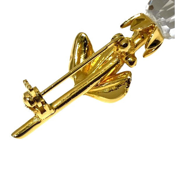 Swarovski Crystal Rose Brooch – Gold-Plated Vintage-Inspired Floral Pin – 100% Authentic Previously Owned