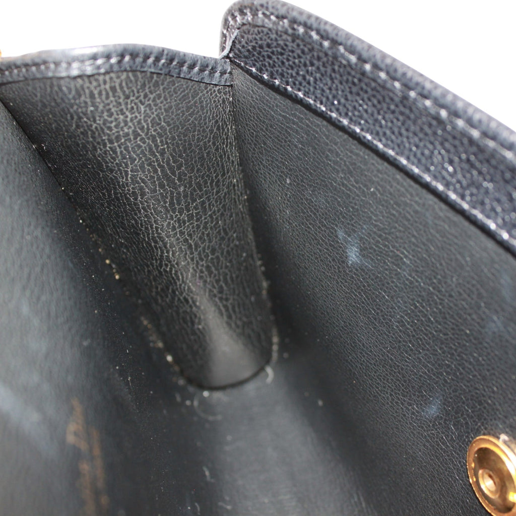 Christian Dior Leather Chain Shoulder Bag – Gold Hardware Envelope Flap Previously Owned Authentic