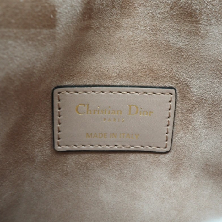 Christian Dior Saddle Flat Belt Pouch Beige Calf Leather Authentic Previously Own