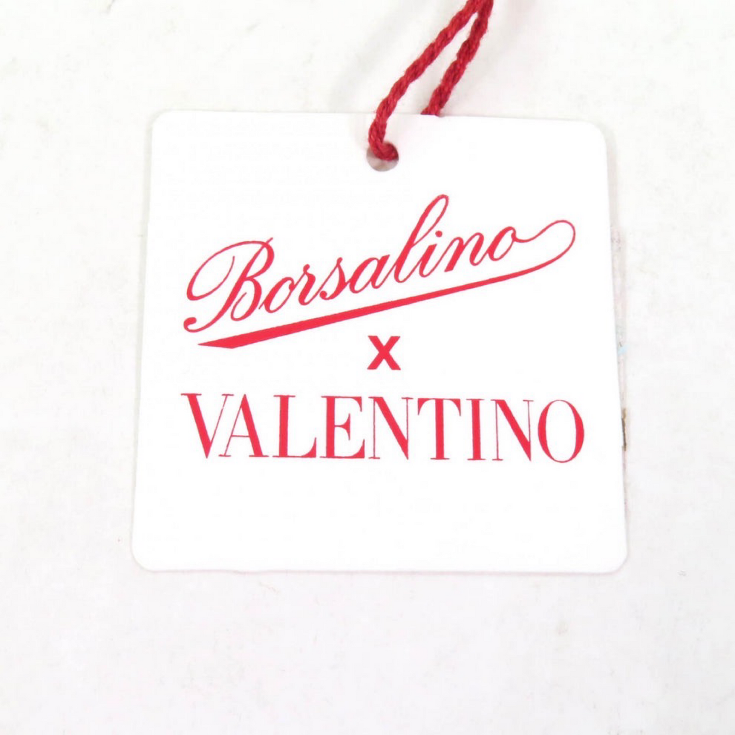 Valentino x Borsalino StrawPanama Hat Natural - Embroidered Logo 100% Authentic  Pre-Owned Luxury Pristine Condition