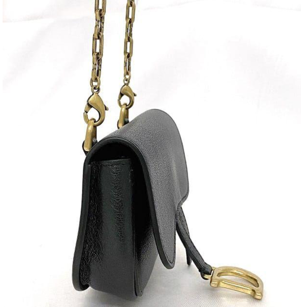 Christian Dior Chain Mini saddle Pouch Authentic Previously Owned