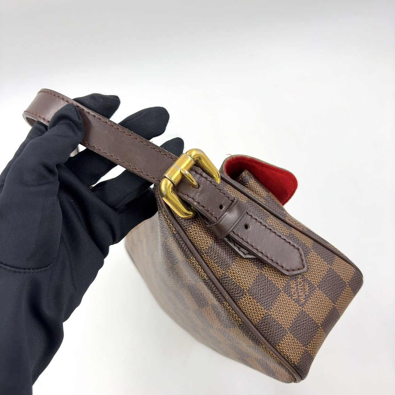 Louis Vuitton Ravello GM Damier Ebene Crossbody Shoulder Bag Previously Owned Authentic