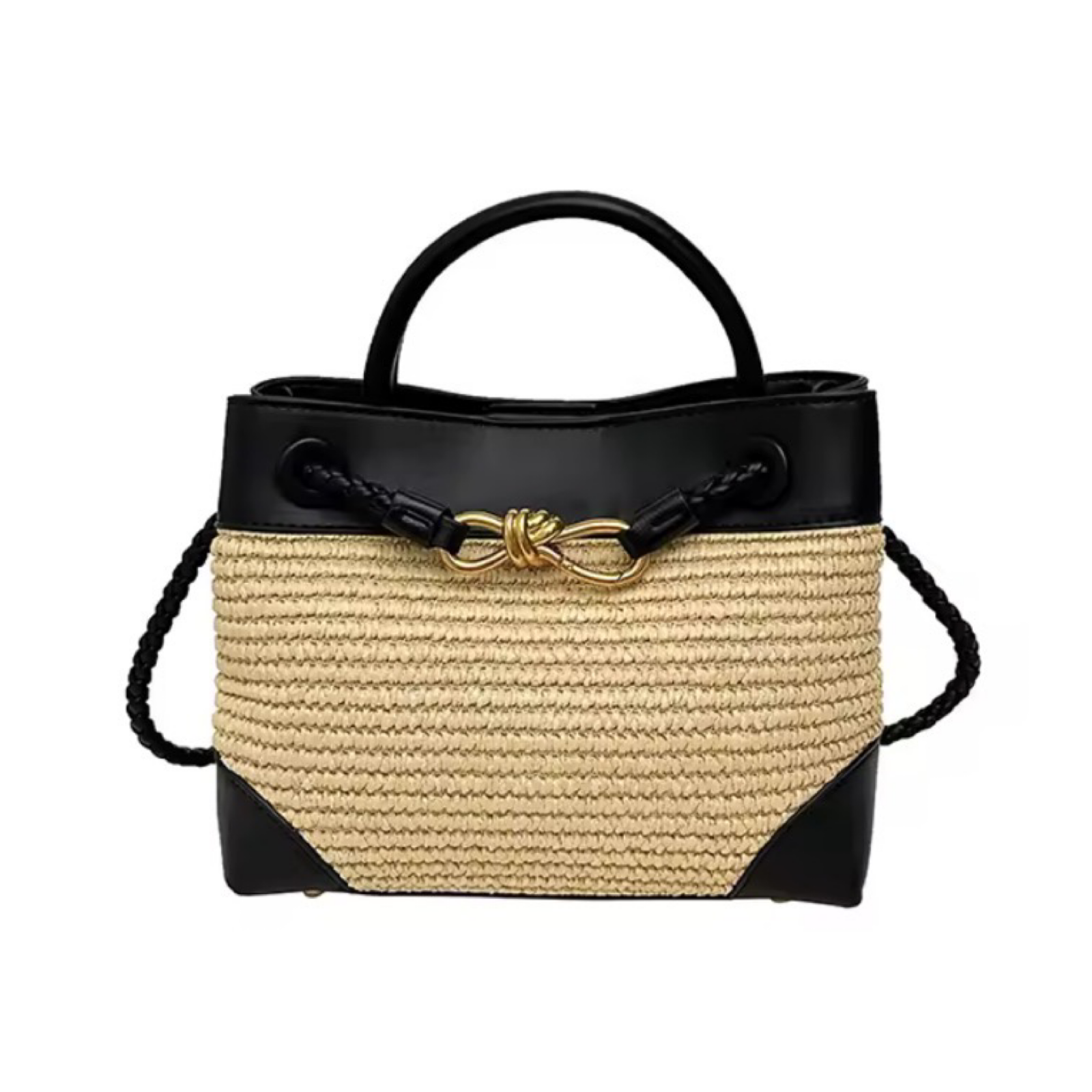Structured Mini Tote with Woven or Smooth Finish – Multiple Colours – Resort Style (Generic)