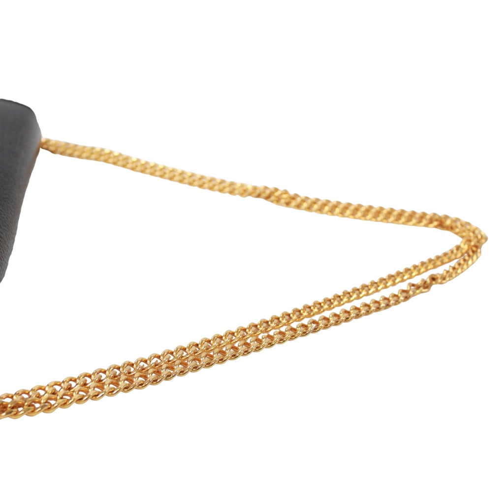 Christian Dior Leather Chain Shoulder Bag – Gold Hardware Envelope Flap Previously Owned Authentic
