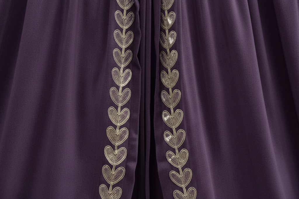 Purple Gold-Trim V-Neck WrapJumpsuit * Last Chance * Ships 1-2 days