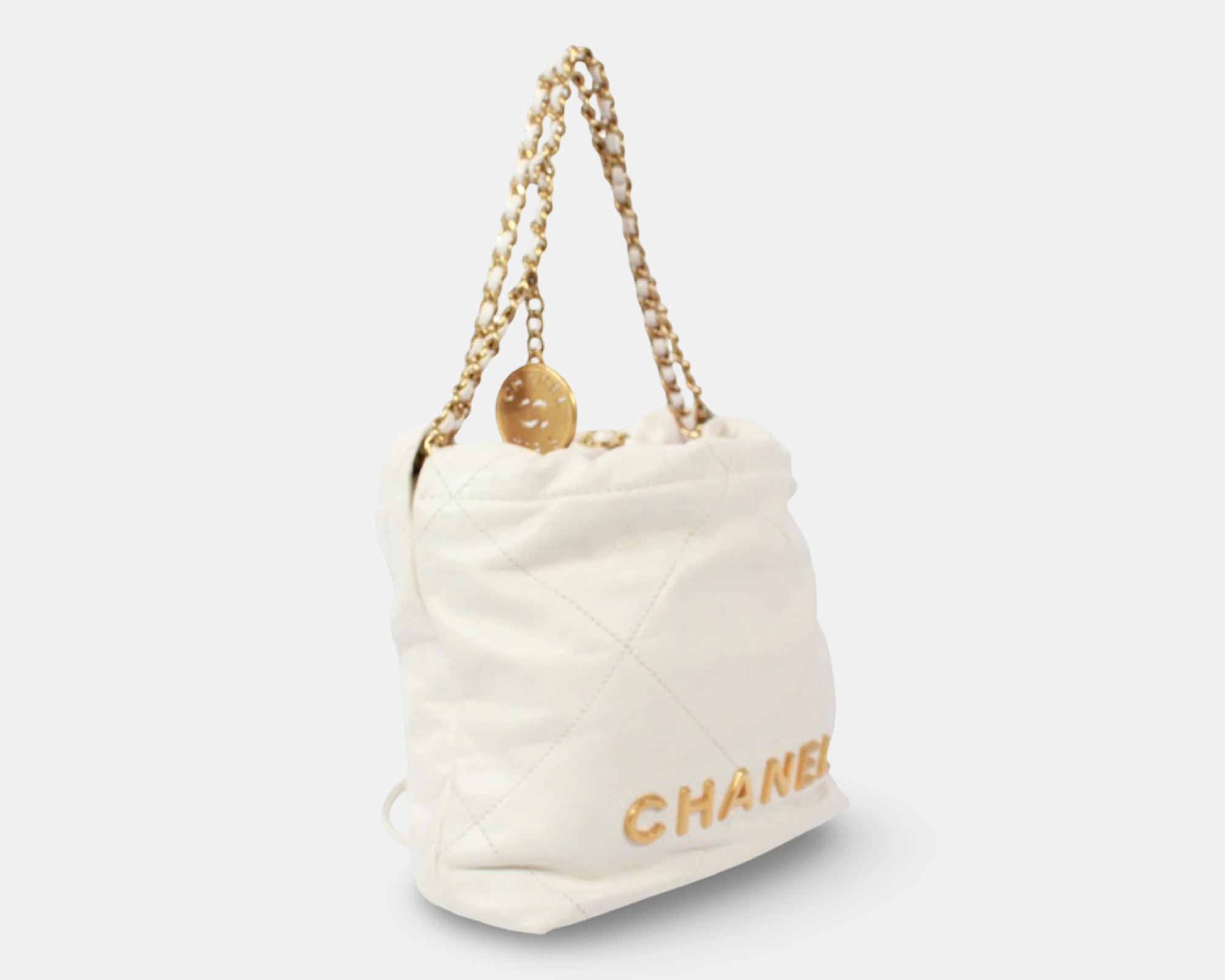 Chanel 22 Mini Shoulder Calfskin Bag Authentic Previously Owned
