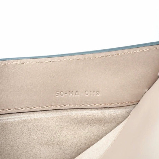Christian Dior Saddle Flat Belt Pouch Beige Calf Leather Authentic Previously Own