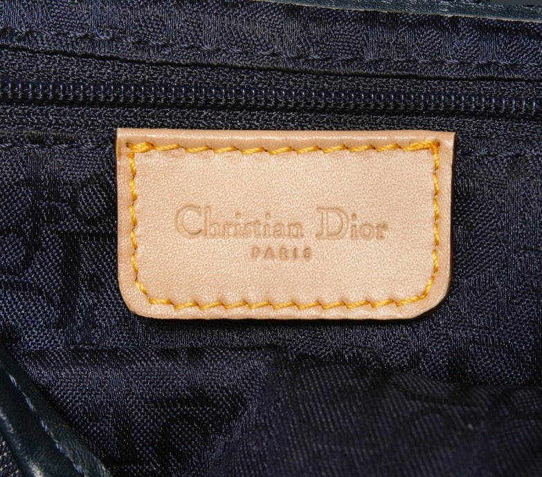 Christian Dior Denim Saddle Bag Navy Authentic Previously Owned