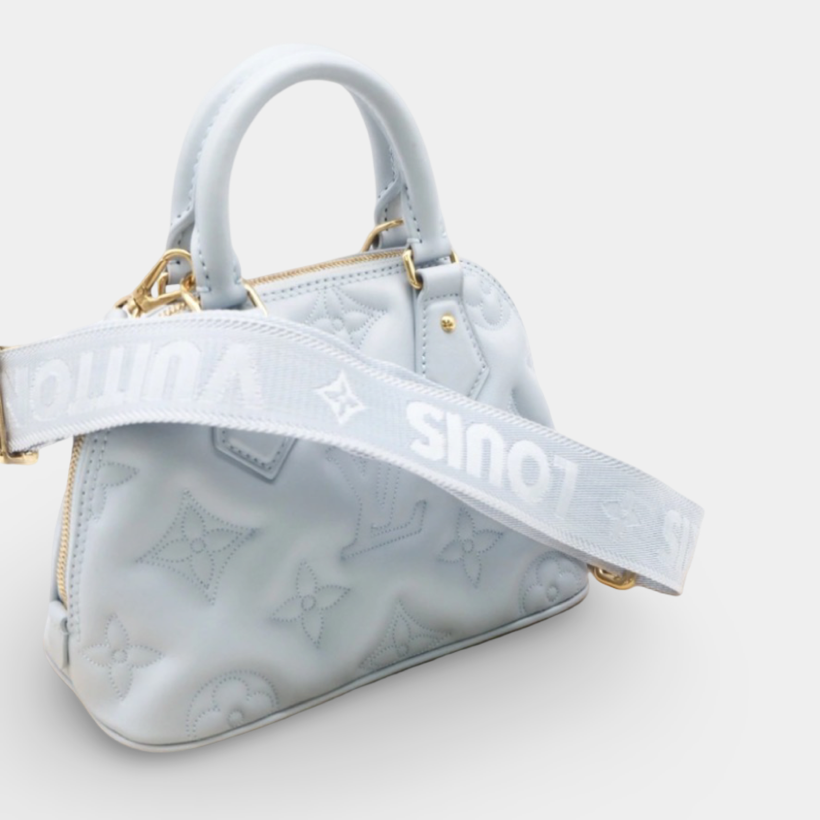 Louis Vuitton Alma Soft BB Bubblegram Blue Glacier Lambskin – Excellent Condition -previously owned Authentic