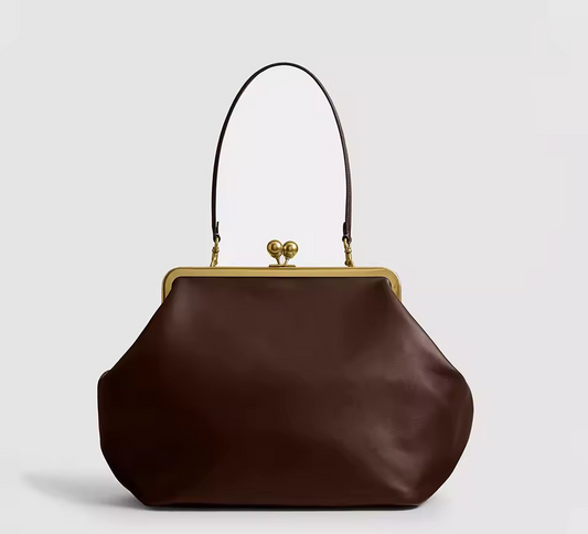 Clutch Bag Structured Frame with Top Handle X-Large