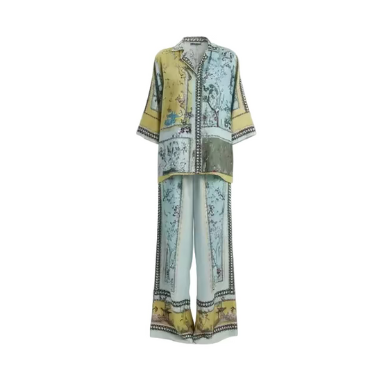 Effortless Multicolor Print Co-Ord Set –