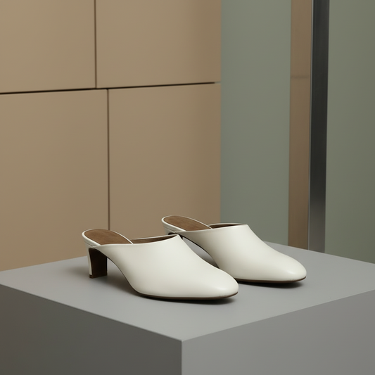 Slip on Mules - white | L’LUXE Footwear