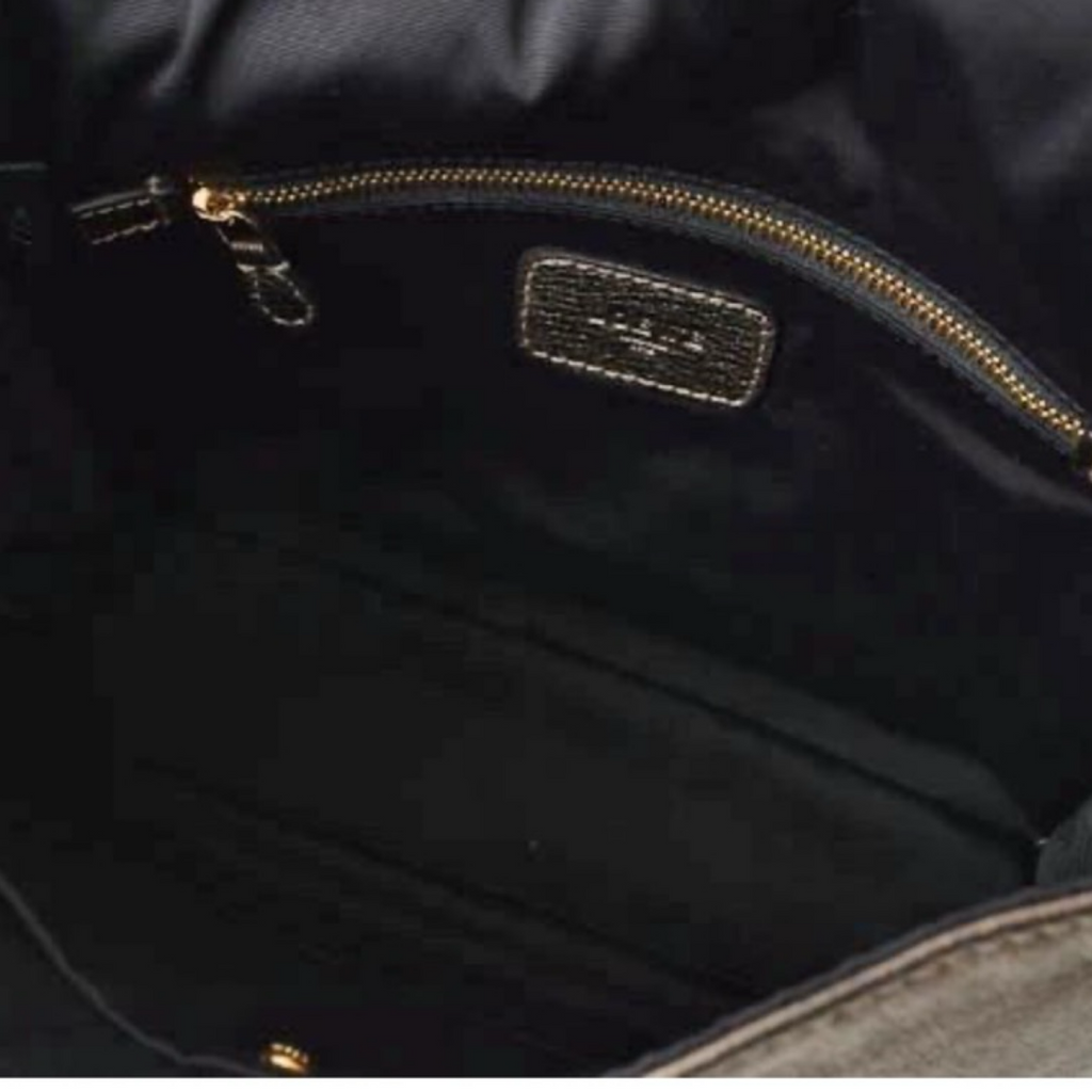 Loewe Anagram Lambskin Semi-Shoulder Bag Champagne Gold Authentic Previously Owned