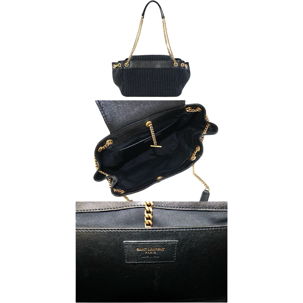Saint Laurent Nolita Raffia Chain Shoulder Bag Authentic Previously Owned