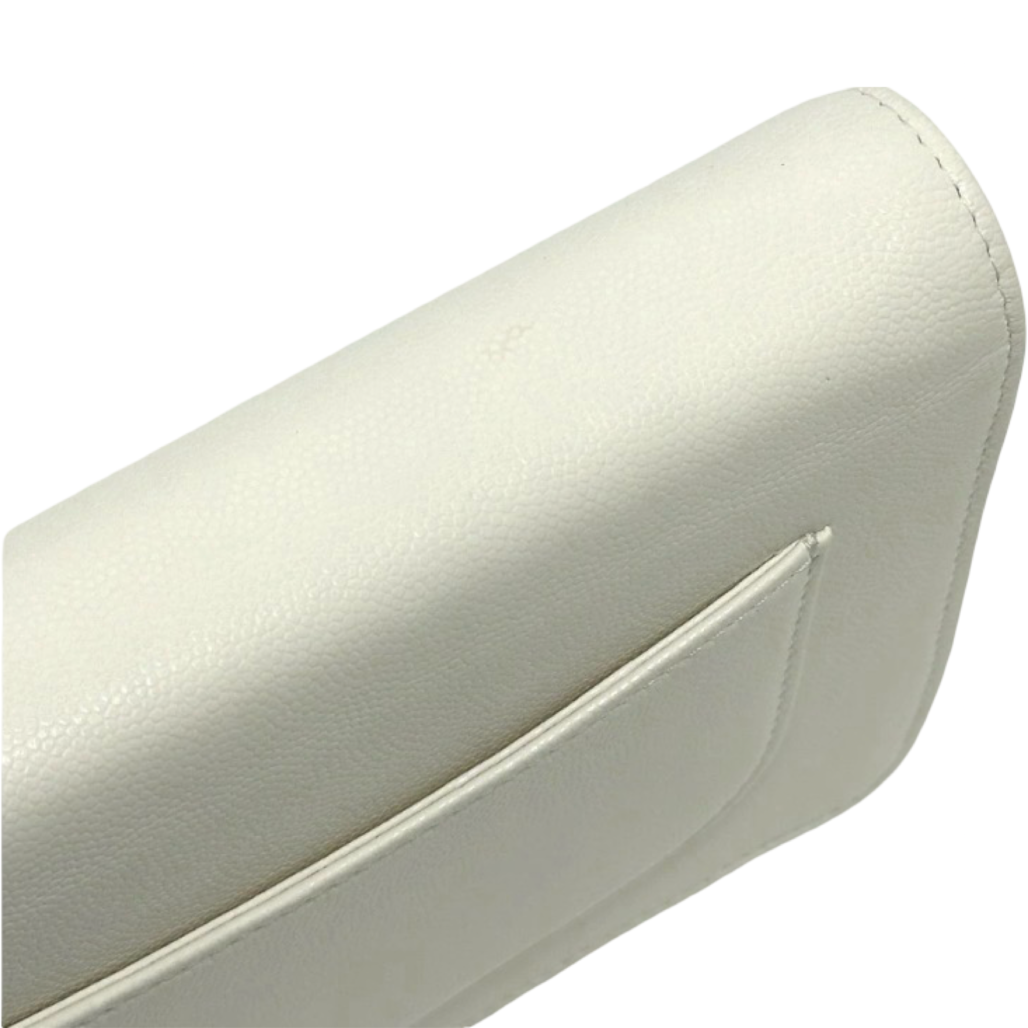 Chanel White Caviar Métiers d’Art Coco Mark Chain Wallet Authentic Previously Owned