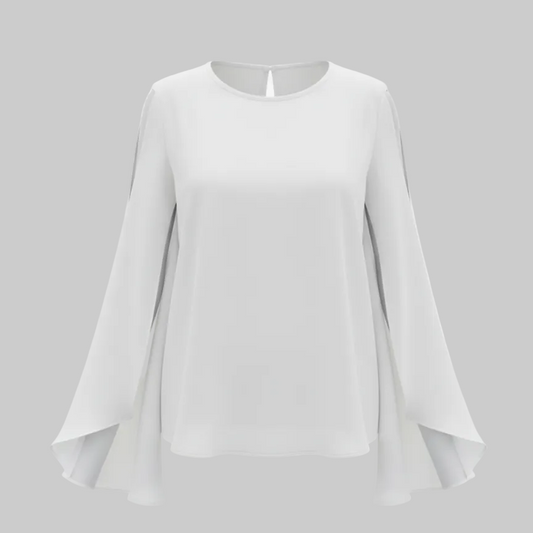 Chiffon Cape Sleeve – Elegant Batwing Overlay Blouse | L’LUXE Tops