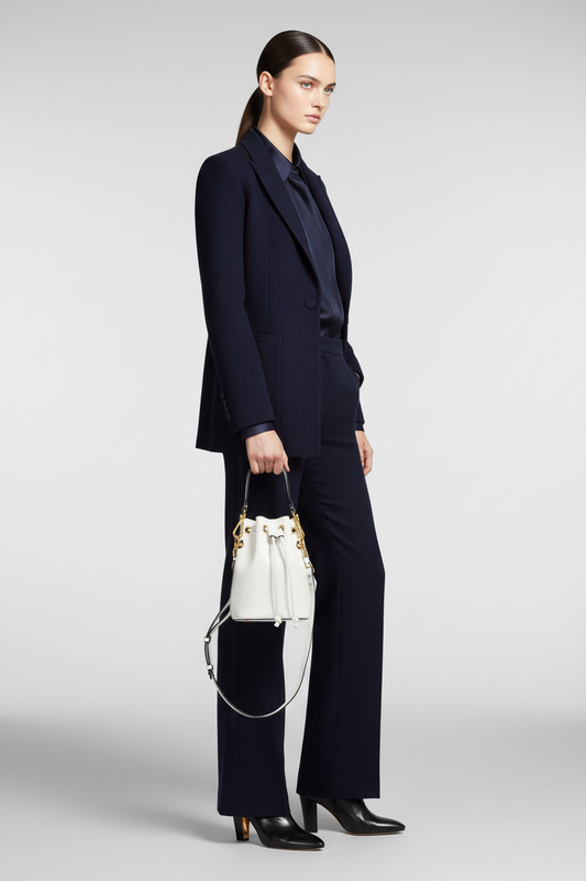 Fendi Mini Mon Trésor Calf Leather Shoulder Bag in White – Modern Collection – 100% Authentic Pre-Owned