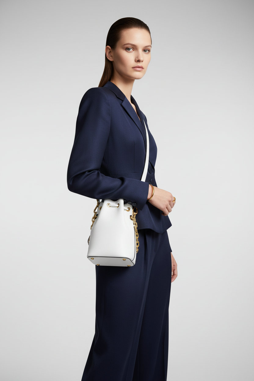 Fendi Mini Mon Tresor Calf Shoulder Bag F11CB/Bianco/Gold – Great Condition | Authentic Pre-Owned | L’LUXE Authentics