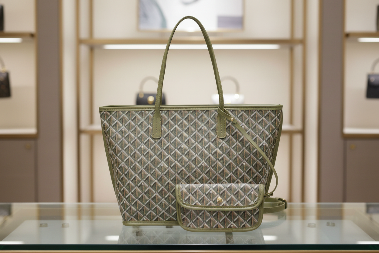 Classic Geometric Tote Bag Set – Large & Small – Lightweight Versatile Travel Tote Shoulder Carryall, Beach , Gym