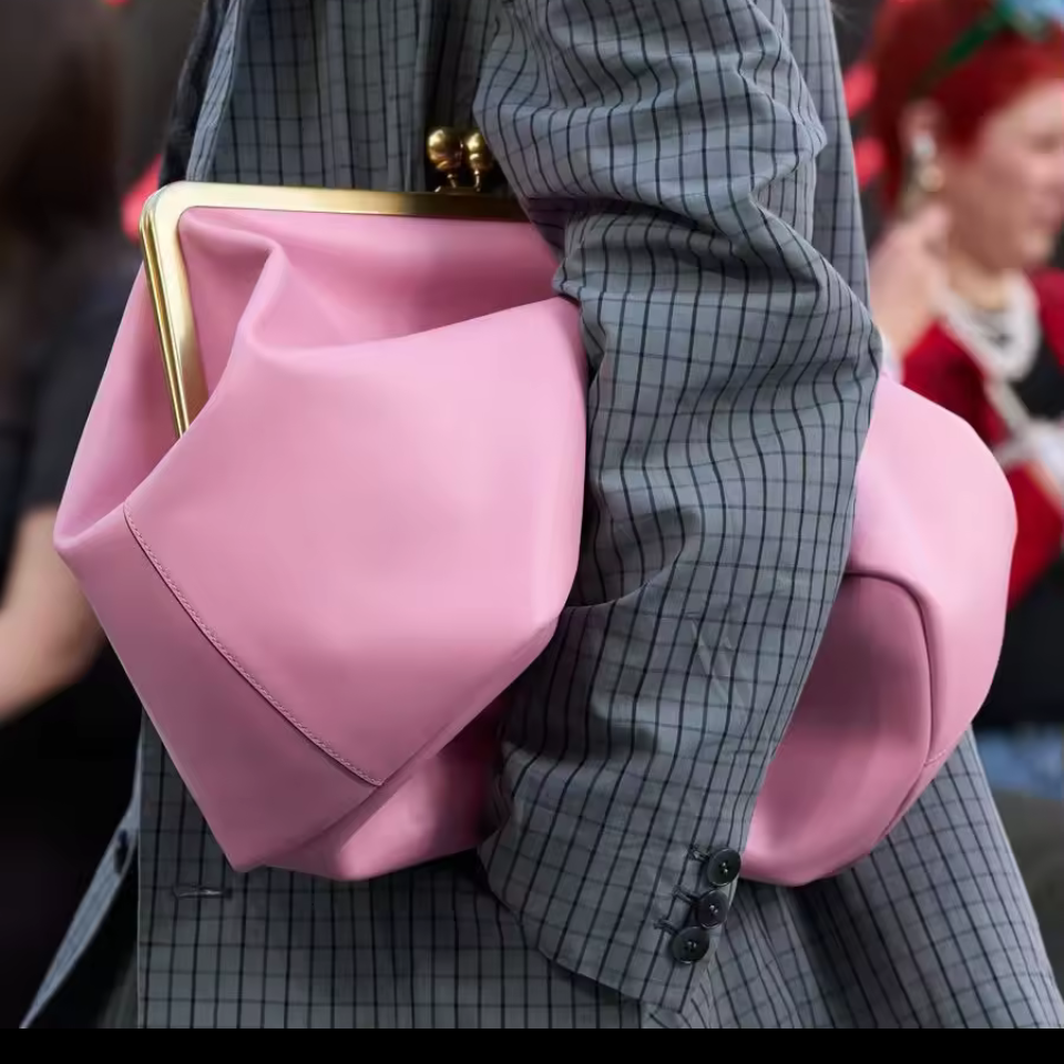 Clutch Bag Structured Frame with Top Handle X-Large