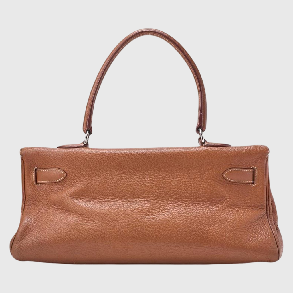 Hermès Kelly Shoulder Taurillon Clemence Leather Gold Authentic Previously Owned