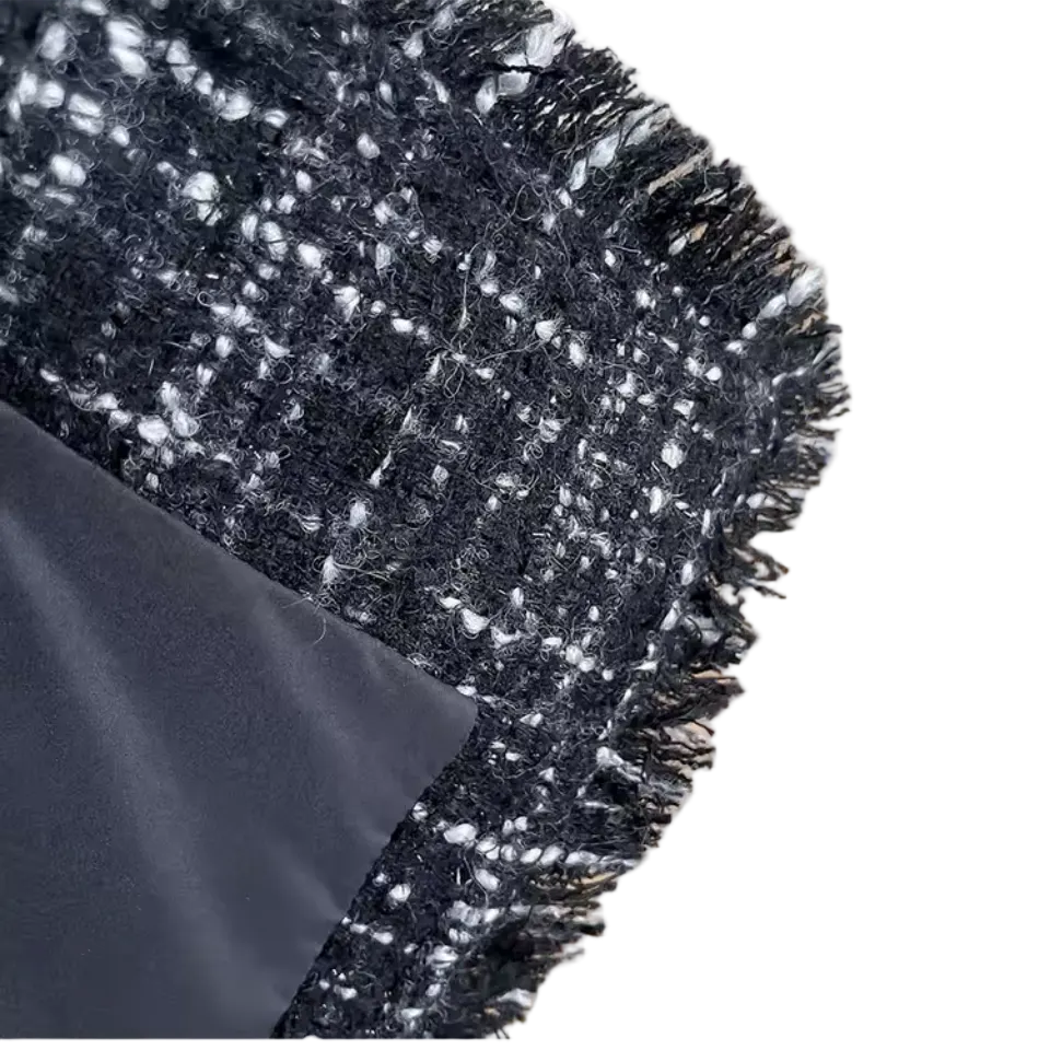 Elegant Tweed Vest Jacket for Women | Elegant Sleeveless Black Waistcoat | Autumn–Winter Chic