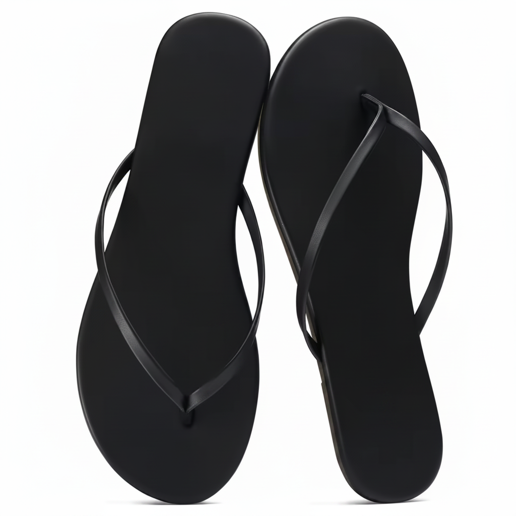 Vegan Leather Thong Flip Flop Sandals – Flat Summer Slides