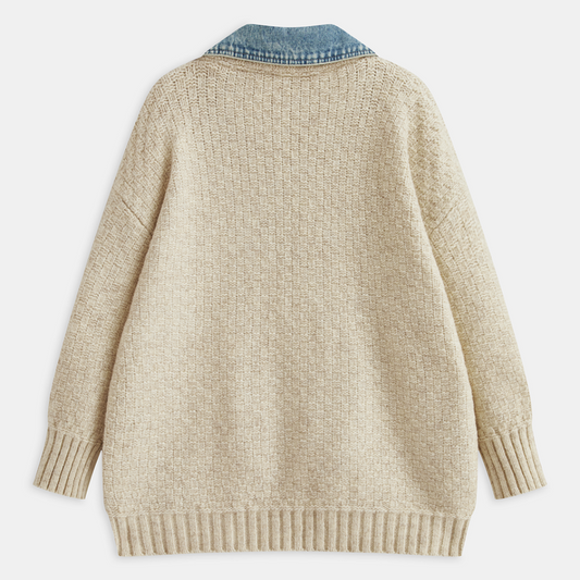 Oversized Denim Cardigan | L’LUXE Coats & Jackets