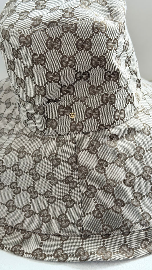 GUCCI – GG Canvas Wide-Brim Hat – 100% Authentic – Previously Owned | L’LUXE Authentic’s