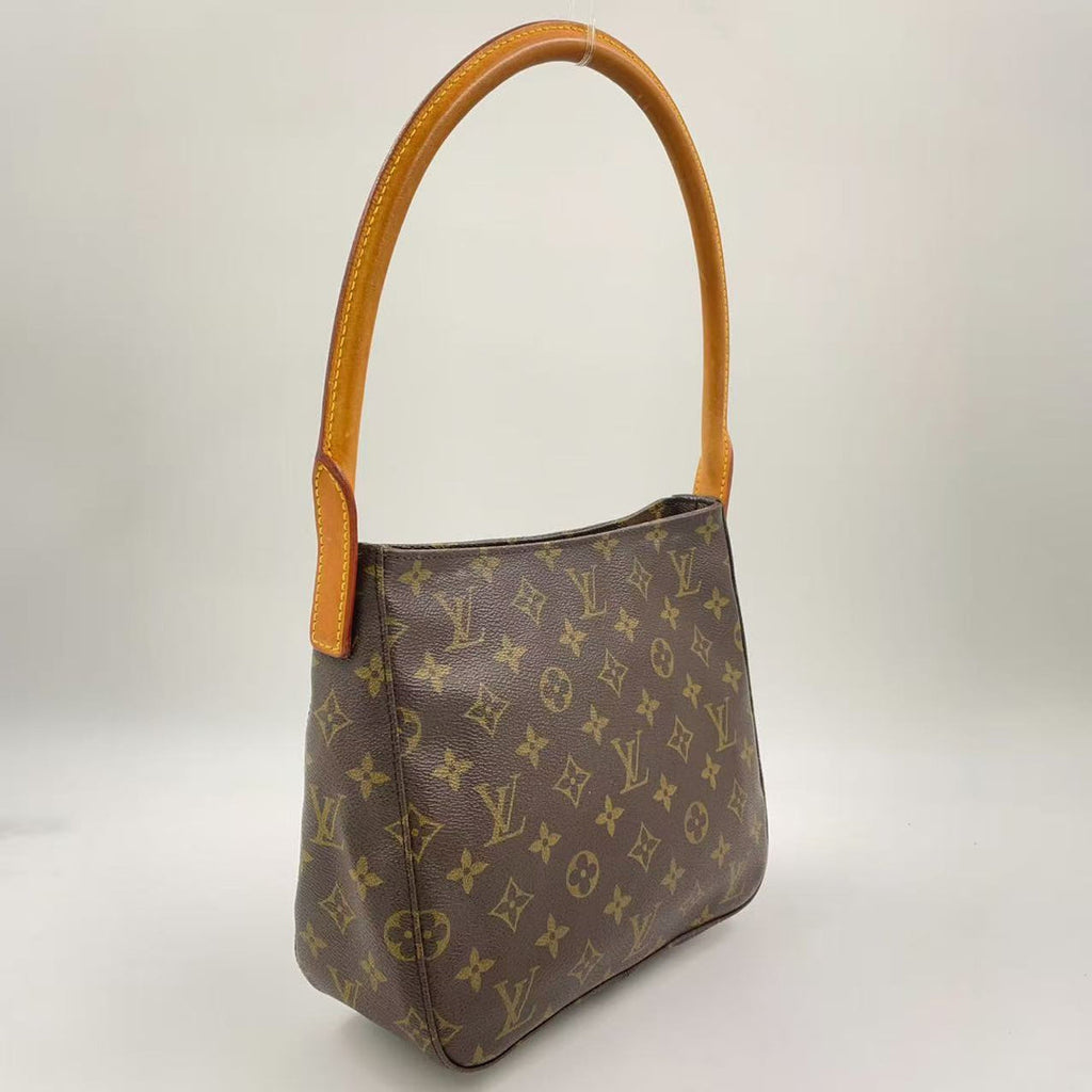 Louis Vuitton Looping MM Monogram Canvas Brown Previously Owned Authentic