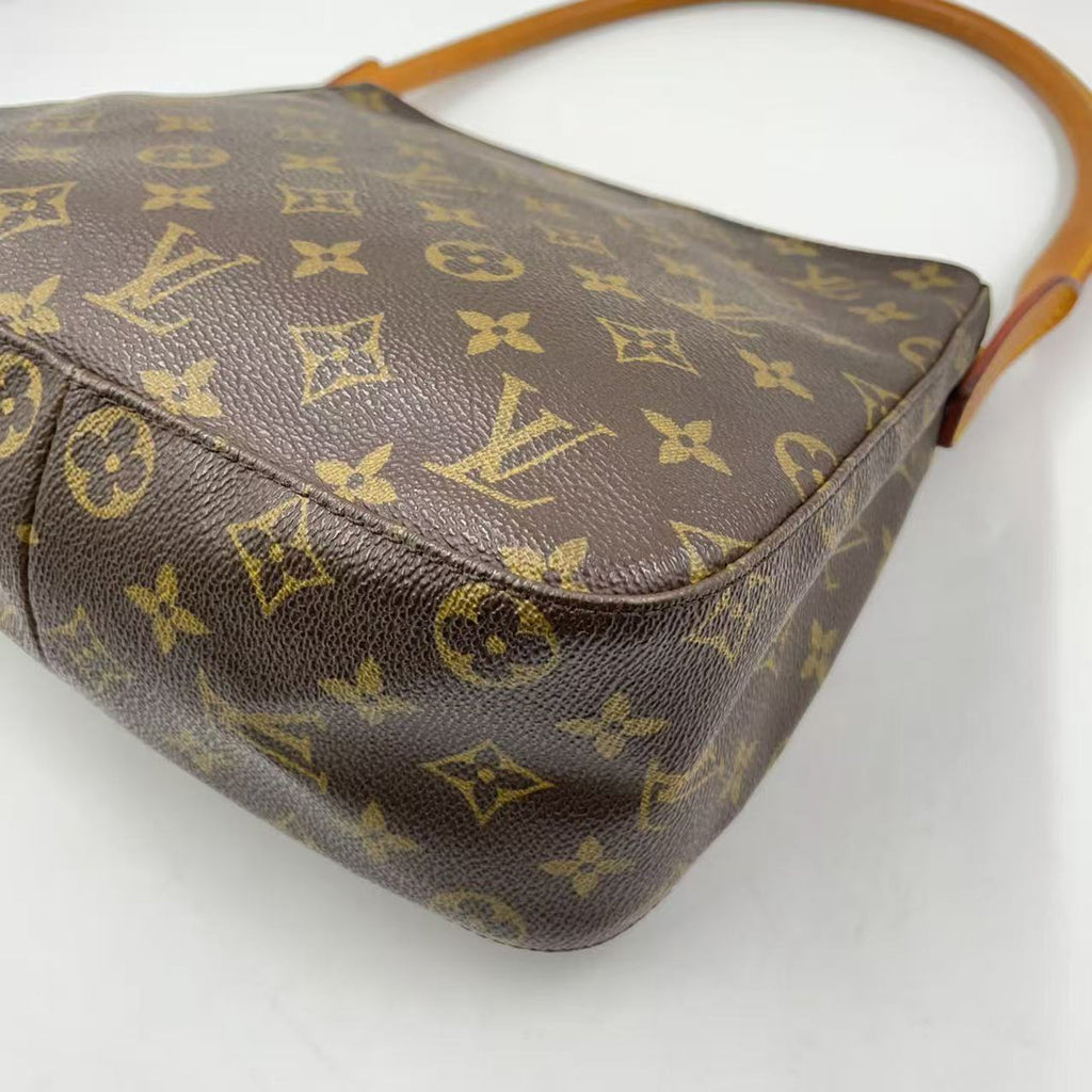 Louis Vuitton Looping MM Monogram Canvas Brown Previously Owned Authentic