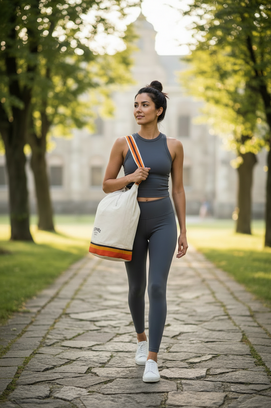 Hermès Cavalier Canvas Shoulder Bag Natural Multicolor Stripe Pe-Owned – Very Good Condition | L’LUXE Authentic’s