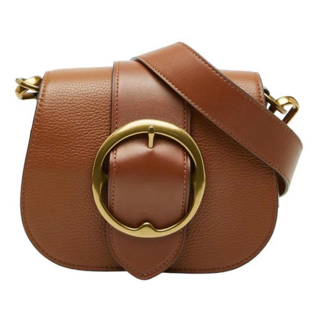 Polo Ralph Lauren Mini Lennox Pebbled Leather Shoulder Bag Authentic Previously Owned