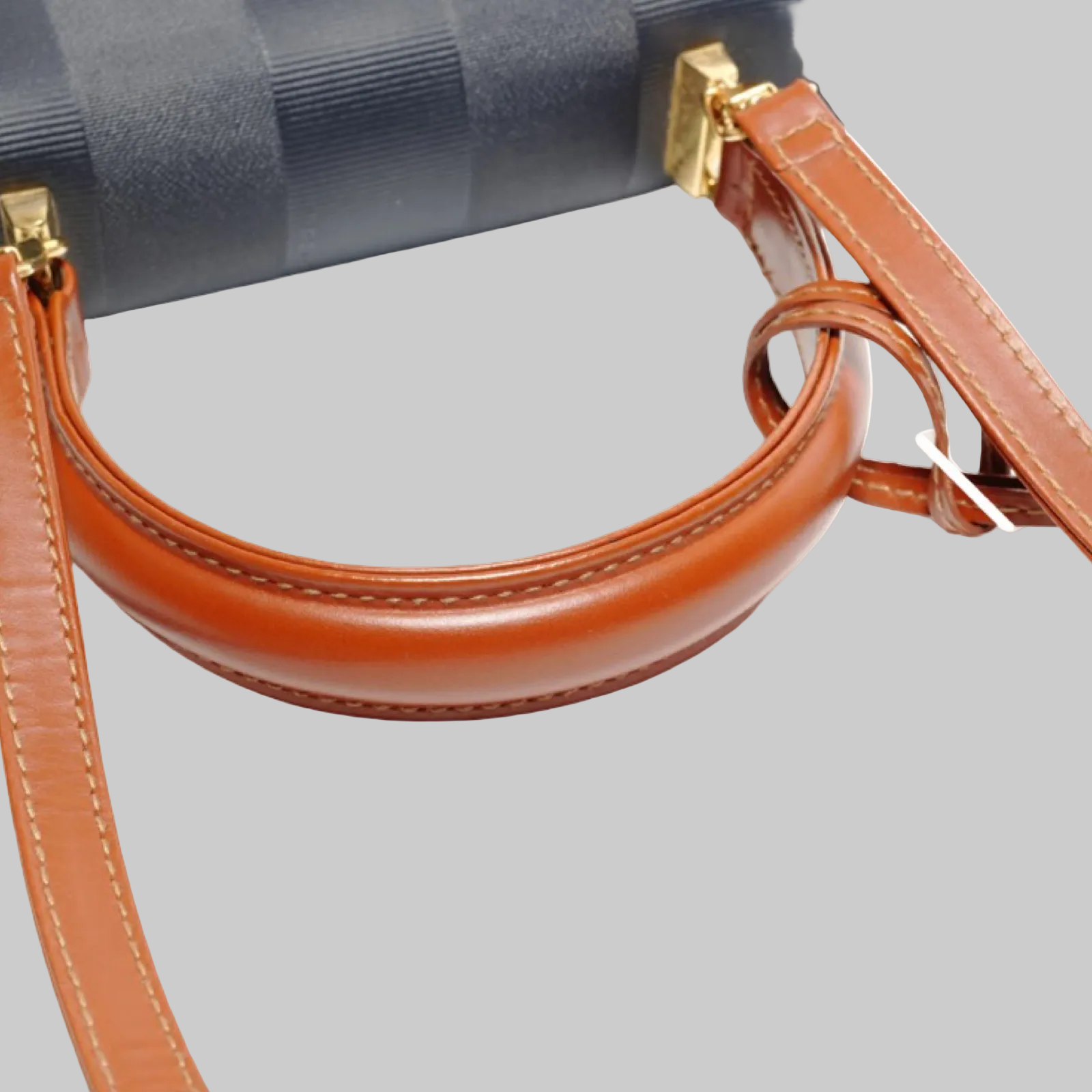 Fendi Pequin 2-way Handbag Authentic Previously Owned