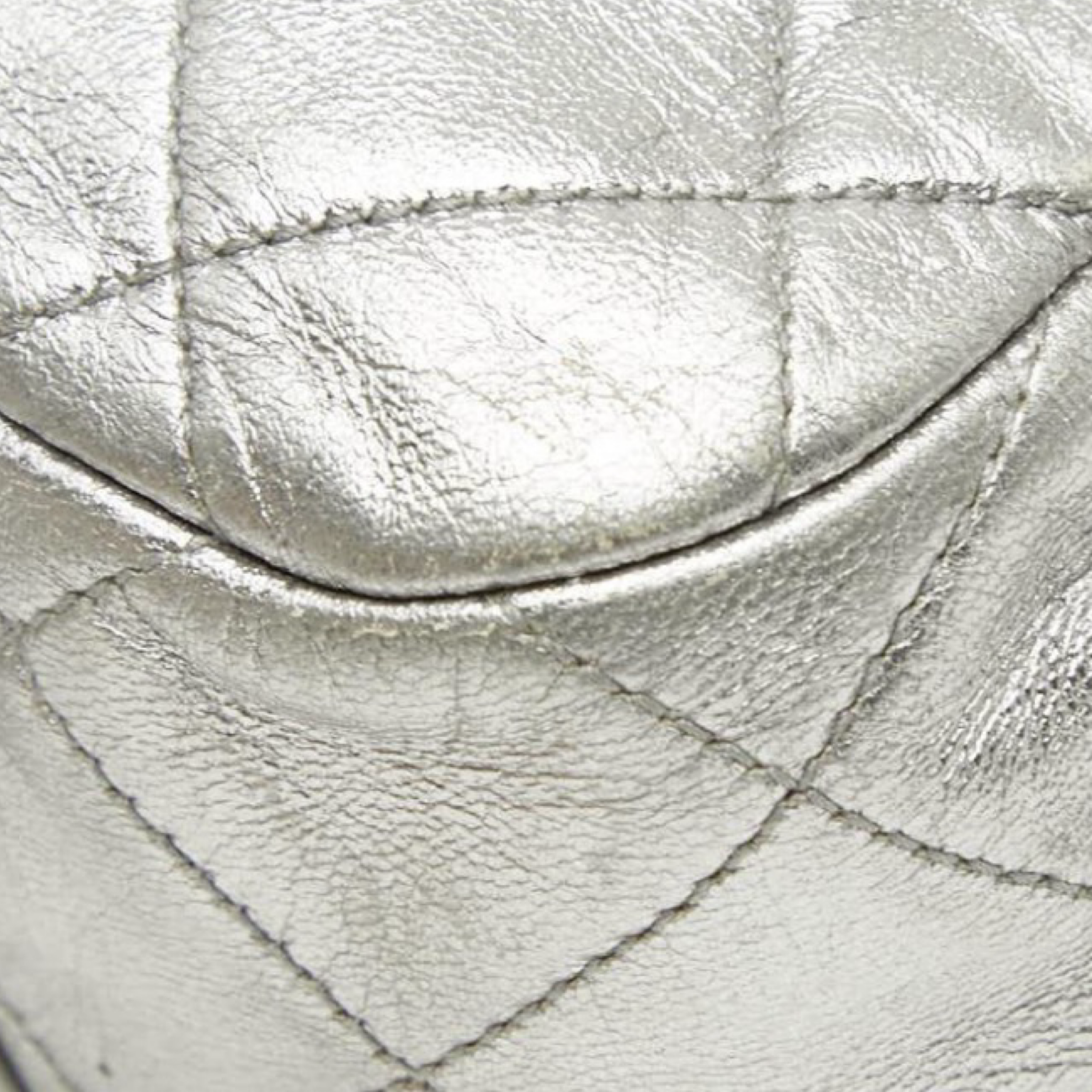Chanel Coco Mark Matelassé Lambskin Chain Silver Shoulder Bag Previously Owned Authentic | *Editors Choice*