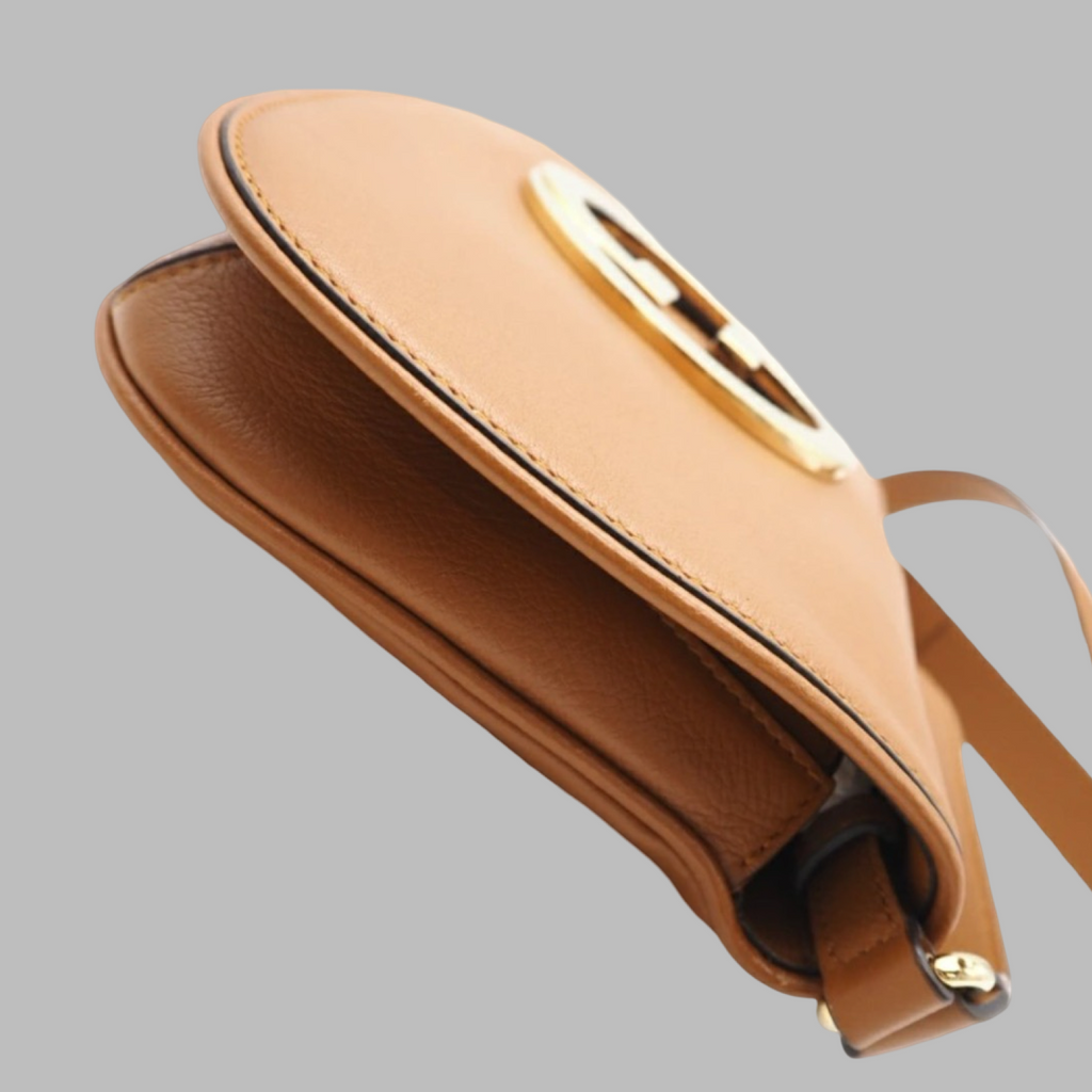 Gucci Blondie 2-Way Shoulder Bag Leather Caramel Authentic Previously Owned